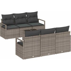 Vidaxl - Garden Sofa Set with Cushion Manual 7 pcs Grey 55 x 55 x 37 cm Vidaxl - Garden Sofa Set with Cushion Manual 7 pcs Grey 55 x 55 x 37 cm