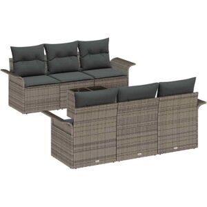 Vidaxl - Garden Sofa Set with Cushion Manual 7 pcs Grey 55 x 55 x 37 cm Vidaxl - Garden Sofa Set with Cushion Manual 7 pcs Grey 55 x 55 x 37 cm