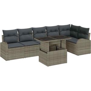 Vidaxl - Garden Sofa Set Manual 7 pcs Grey 100 x 55 x 73 cm Poly rattan Vidaxl - Garden Sofa Set Manual 7 pcs Grey 100 x 55 x 73 cm Poly rattan