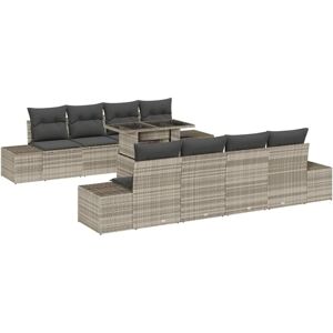 Vidaxl - Garden Sofa Set 7 pcs Light Grey, Dark Grey 100 x 55 x 73 cm Vidaxl - Garden Sofa Set 7 pcs Light Grey, Dark Grey 100 x 55 x 73 cm