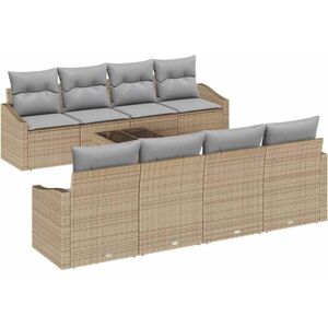 Vidaxl - Garden Sofa Set with Cushion 7 pcs Beige, Grey 55 x 55 x 37 cm Vidaxl - Garden Sofa Set with Cushion 7 pcs Beige, Grey 55 x 55 x 37 cm