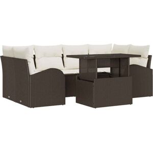 Vidaxl - Garden Sofa Set Manual 7 pcs Brown 100 x 55 x 73 cm Poly rattan Vidaxl - Garden Sofa Set Manual 7 pcs Brown 100 x 55 x 73 cm Poly rattan