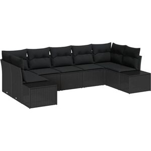 Vidaxl - Garden Sofa Set 7 pcs Black 289 x 154 x 85 cm Poly rattan Vidaxl - Garden Sofa Set 7 pcs Black 289 x 154 x 85 cm Poly rattan