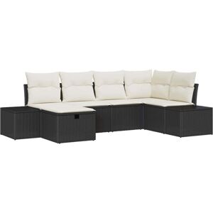 Vidaxl - Garden Sofa Set 6 pcs Black 55 x 62 x 69 cm Poly rattan Vidaxl - Garden Sofa Set 6 pcs Black 55 x 62 x 69 cm Poly rattan