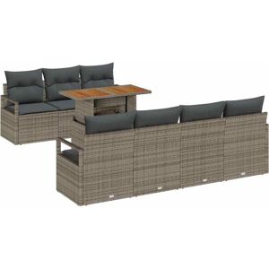 Garden Sofa Set with Storage 8 pcs Grey Poly rattan Vidaxl Garden Sofa Set with Storage 8 pcs Grey Poly rattan Vidaxl