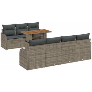 Garden Sofa Set with Storage 8 pcs Grey Poly rattan Vidaxl Garden Sofa Set with Storage 8 pcs Grey Poly rattan Vidaxl