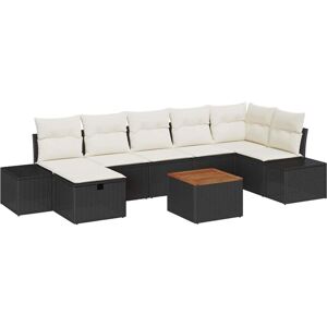 Garden Sofa Set with Cushion 8 pcs Black Poly rattan Vidaxl Garden Sofa Set with Cushion 8 pcs Black Poly rattan Vidaxl