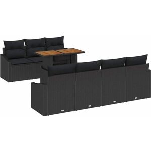 Garden Sofa Set with Storage 8 pcs Black Poly rattan Vidaxl Garden Sofa Set with Storage 8 pcs Black Poly rattan Vidaxl