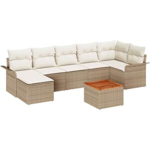 Garden Sofa Set 8 pcs Beige Poly rattan vidaXL Garden Sofa Set 8 pcs Beige Poly rattan vidaXL
