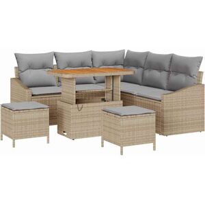 Garden Sofa Set with Cushion 8 pcs Beige Poly rattan Vidaxl Garden Sofa Set with Cushion 8 pcs Beige Poly rattan Vidaxl