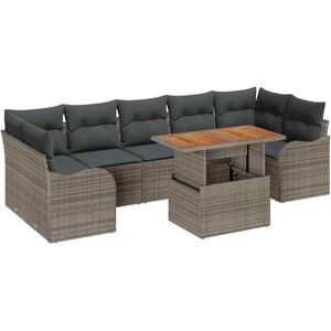 Vidaxl - Garden Sofa Set with Cushion Manual 8 pcs Grey 100 x 55 x 73 cm Vidaxl - Garden Sofa Set with Cushion Manual 8 pcs Grey 100 x 55 x 73 cm