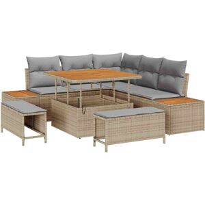 Garden Sofa Set with Cushion 8 pcs Beige Poly rattan Vidaxl Garden Sofa Set with Cushion 8 pcs Beige Poly rattan Vidaxl