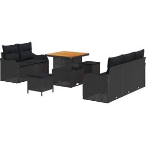 Vidaxl - Garden Sofa Set with Cushion 8 pcs Black 80 x 80 x 71 cm Vidaxl - Garden Sofa Set with Cushion 8 pcs Black 80 x 80 x 71 cm