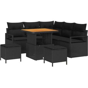 Garden Sofa Set with Cushion 8 pcs Black Poly rattan Vidaxl Garden Sofa Set with Cushion 8 pcs Black Poly rattan Vidaxl