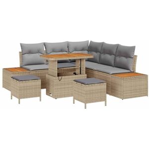 Garden Sofa Set with Cushion 8 pcs Beige Poly rattan Vidaxl Garden Sofa Set with Cushion 8 pcs Beige Poly rattan Vidaxl
