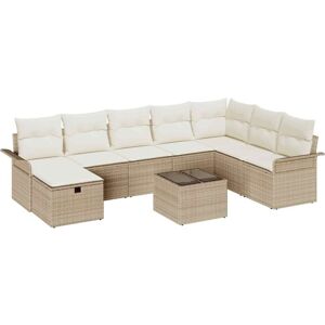 Vidaxl - Garden Sofa Set 9 pcs Beige and cream 297.5 x 187.5 x 85 cm Vidaxl - Garden Sofa Set 9 pcs Beige and cream 297.5 x 187.5 x 85 cm