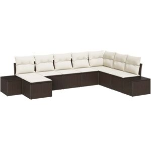 Garden Sofa Set 8 pcs Brown and cream 319 x 209 x 85 cm Vidaxl Garden Sofa Set 8 pcs Brown and cream 319 x 209 x 85 cm Vidaxl
