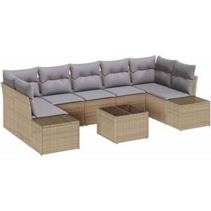 Garden Sofa Set 8 pcs Beige Poly rattan Vidaxl Garden Sofa Set 8 pcs Beige Poly rattan Vidaxl