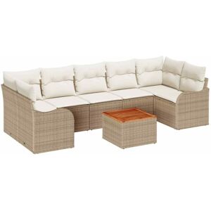 Garden Sofa Set 8 pcs Beige Poly rattan Vidaxl Garden Sofa Set 8 pcs Beige Poly rattan Vidaxl