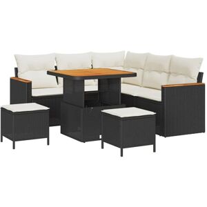 Garden Sofa Set with Cushion 8 pcs Black Poly rattan Vidaxl Garden Sofa Set with Cushion 8 pcs Black Poly rattan Vidaxl