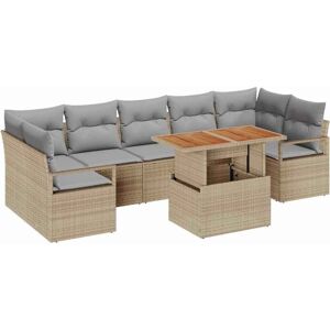 Garden Sofa Set with Cushion 8 pcs Beige, Grey 100 x 55 x 73 cm Vidaxl Garden Sofa Set with Cushion 8 pcs Beige, Grey 100 x 55 x 73 cm Vidaxl