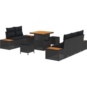 Vidaxl - Garden Sofa Set with Cushion 8 pcs Black 80 x 80 x 71 cm Vidaxl - Garden Sofa Set with Cushion 8 pcs Black 80 x 80 x 71 cm