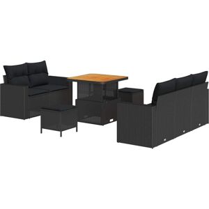 Vidaxl - Garden Sofa Set with Cushion Manual 8 pcs Black 80 x 80 x 71 cm Vidaxl - Garden Sofa Set with Cushion Manual 8 pcs Black 80 x 80 x 71 cm