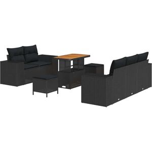 Vidaxl - Garden Sofa Set with Cushion Manual 8 pcs Black 90 x 55 x 71 cm Vidaxl - Garden Sofa Set with Cushion Manual 8 pcs Black 90 x 55 x 71 cm