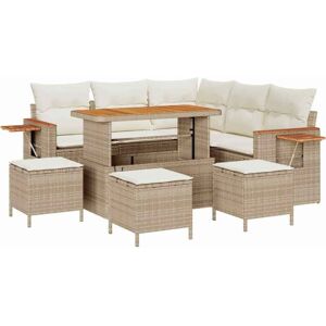 Vidaxl - Garden Sofa Set with Cushion 9 pcs Beige Poly rattan Vidaxl - Garden Sofa Set with Cushion 9 pcs Beige Poly rattan