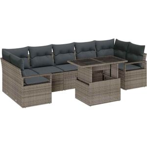 Vidaxl - Garden Sofa Set with Cushion Manual 8 pcs Grey 100 x 55 x 73 cm Vidaxl - Garden Sofa Set with Cushion Manual 8 pcs Grey 100 x 55 x 73 cm