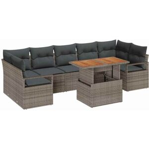 Garden Sofa Set with Storage 8 pcs Grey Poly rattan Vidaxl Garden Sofa Set with Storage 8 pcs Grey Poly rattan Vidaxl