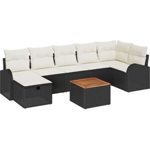 Garden Sofa Set with Cushion 8 pcs Black Poly rattan Vidaxl Garden Sofa Set with Cushion 8 pcs Black Poly rattan Vidaxl