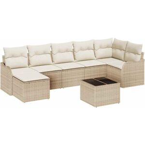 Vidaxl - Garden Sofa Set with Cushion 8 pcs Beige, white Poly rattan Vidaxl - Garden Sofa Set with Cushion 8 pcs Beige, white Poly rattan