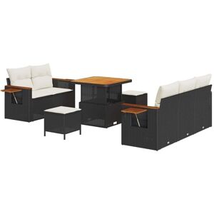 Garden Sofa Set with Cushion 8 pcs Black Poly rattan Vidaxl Garden Sofa Set with Cushion 8 pcs Black Poly rattan Vidaxl