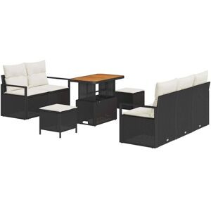 Garden Sofa Set with Cushion with Storage 8 pcs Black and Cream vidaXL Garden Sofa Set with Cushion with Storage 8 pcs Black and Cream vidaXL