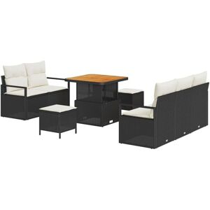 Vidaxl - Garden Sofa Set with Cushion 8 pcs Black, Cream 80 x 80 x 71 cm Vidaxl - Garden Sofa Set with Cushion 8 pcs Black, Cream 80 x 80 x 71 cm