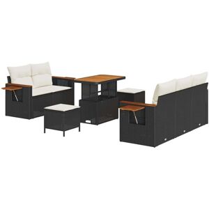 Garden Sofa Set with Cushion 8 pcs Black Poly rattan Vidaxl Garden Sofa Set with Cushion 8 pcs Black Poly rattan Vidaxl