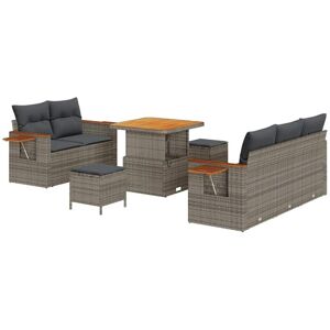 Garden Sofa Set with Cushion 8 pcs Grey Poly rattan Vidaxl Garden Sofa Set with Cushion 8 pcs Grey Poly rattan Vidaxl