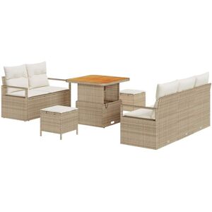 Vidaxl - Garden Sofa Set with Cushion 8 pcs Beige, Cream 80 x 80 x 71 cm Vidaxl - Garden Sofa Set with Cushion 8 pcs Beige, Cream 80 x 80 x 71 cm