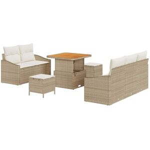 Vidaxl - Garden Sofa Set with Cushion 8 pcs Beige, Cream 80 x 80 x 71 cm Vidaxl - Garden Sofa Set with Cushion 8 pcs Beige, Cream 80 x 80 x 71 cm
