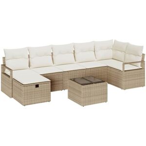 Sofa Set with Cushion with Storage Beige and Cream Poly Rattan vidaXL Sofa Set with Cushion with Storage Beige and Cream Poly Rattan vidaXL