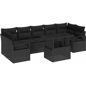 Garden Sofa Set with Storage 8 pcs Black Poly rattan Vidaxl Garden Sofa Set with Storage 8 pcs Black Poly rattan Vidaxl