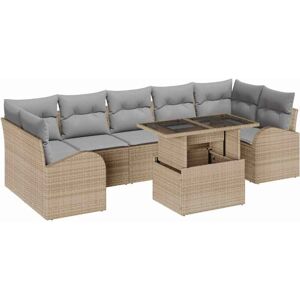 Garden Sofa Set Manual 8 pcs Beige 100 x 55 x 73 cm Poly rattan Vidaxl Garden Sofa Set Manual 8 pcs Beige 100 x 55 x 73 cm Poly rattan Vidaxl