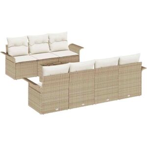 Vidaxl - Garden Sofa Set with Cushion 8 pcs Beige, Cream 55 x 55 x 37 cm Vidaxl - Garden Sofa Set with Cushion 8 pcs Beige, Cream 55 x 55 x 37 cm