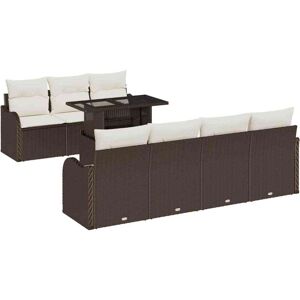 Garden Sofa Set Manual 8 pcs Brown 100 x 55 x 73 cm Poly rattan Vidaxl Garden Sofa Set Manual 8 pcs Brown 100 x 55 x 73 cm Poly rattan Vidaxl