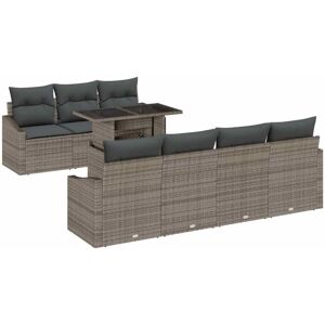 Garden Sofa Set with Cushion Manual 8 pcs Grey 100 x 55 x 73 cm Vidaxl Garden Sofa Set with Cushion Manual 8 pcs Grey 100 x 55 x 73 cm Vidaxl