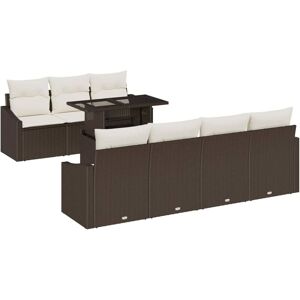 Garden Sofa Set Manual 8 pcs Brown and cream 100 x 55 x 73 cm Vidaxl Garden Sofa Set Manual 8 pcs Brown and cream 100 x 55 x 73 cm Vidaxl