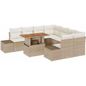 Vidaxl - Garden Dining Set Manual 9 pcs Beige, Cream 100 x 55 x 73 cm Vidaxl - Garden Dining Set Manual 9 pcs Beige, Cream 100 x 55 x 73 cm