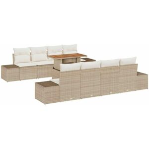 Vidaxl - Garden Dining Set Manual 9 pcs Beige, Cream 100 x 55 x 73 cm Vidaxl - Garden Dining Set Manual 9 pcs Beige, Cream 100 x 55 x 73 cm