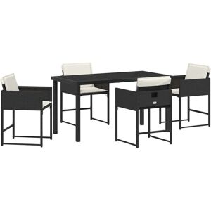Garden Dining Set 5 pcs Black Poly Rattan Vidaxl Garden Dining Set 5 pcs Black Poly Rattan Vidaxl